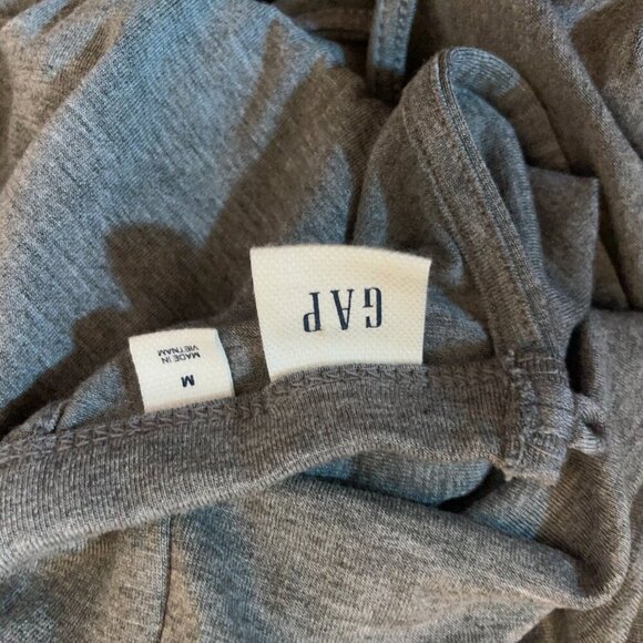 GAP jumpsuit sleeveless wide leg drawstring waist viscose gray medium - Picture 7 of 8